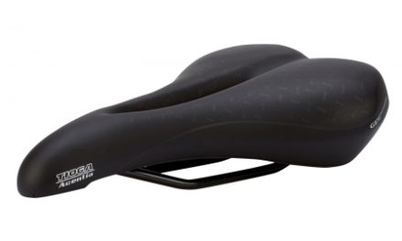 Sadel Tioga model Fortis Aura Sort med gel
