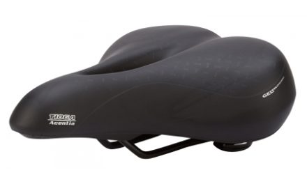 Sadel Tioga model Pax Aura Sort med gel