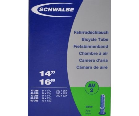 Schwalbe slange 14 x 1. 3/8 med Auto ventil AV2