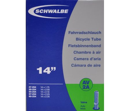 Schwalbe slange 14 x 1,75-2,50 med Auto ventil AV2A