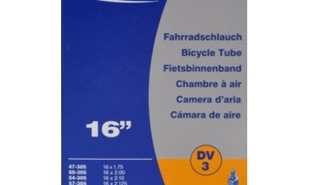 Schwalbe slange 16 x 1,75-2,50 med almindelig ventil DV3