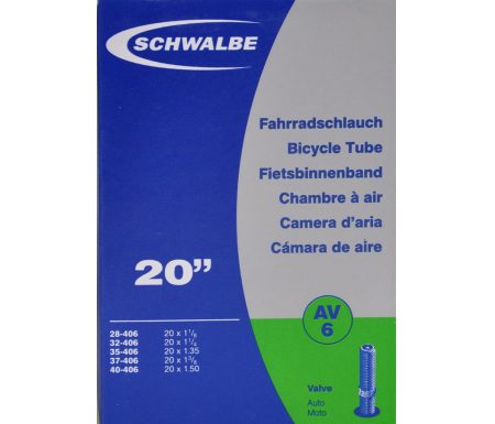 Schwalbe slange 20 x 1,35-1,50 med Auto ventil AV6