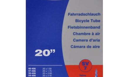 Schwalbe slange 20 x 1,50-2,50 med Racer ventil SV7