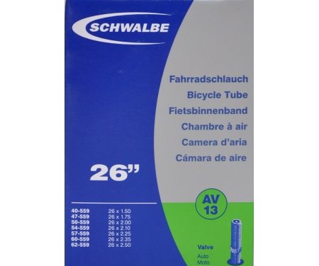 Schwalbe slange 26 x 1,50-2,50 med Auto ventil AV13