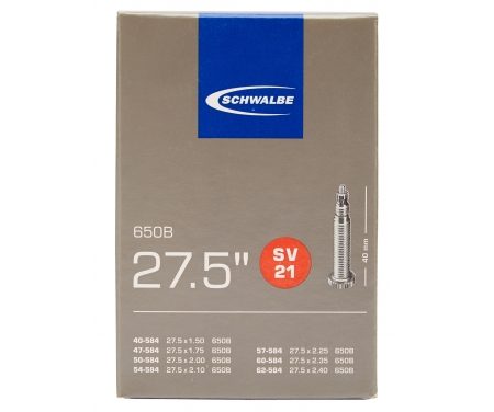 Schwalbe slange 27,5×1,50/2,40 med Racer ventil SV21