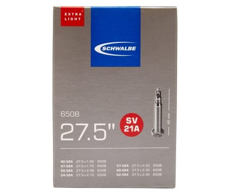 Schwalbe slange 27,5×1,50/2,40 X-Light med Racer ventil SV21A