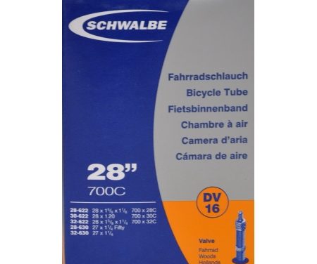 Schwalbe slange 700 x 27-32c med almindelig ventil DV16