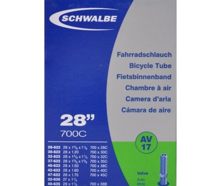Schwalbe slange 700 x 28-45c med Auto ventil AV17