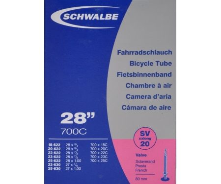 Schwalbe slange 700×18-25c X-Light med 80mm Racer ventil SV20