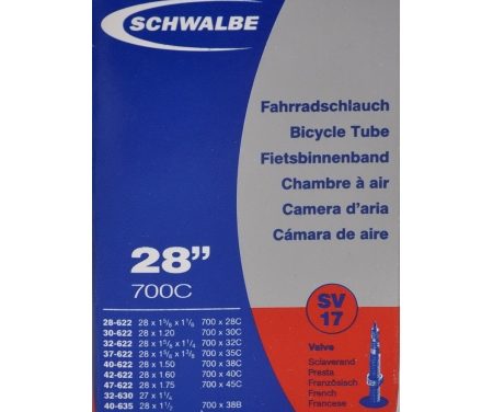 Schwalbe slange 700×28-45c med Racer ventil SV17