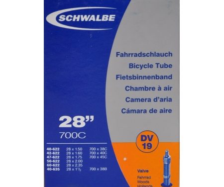 Schwalbe slange 700×38-62c & 27/29"med almindelig ventil DV19