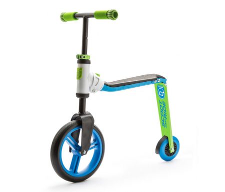 Scoot&Ride 2 i 1 løbehjul/løbecykel – Highwaybuddy – Blå/grøn