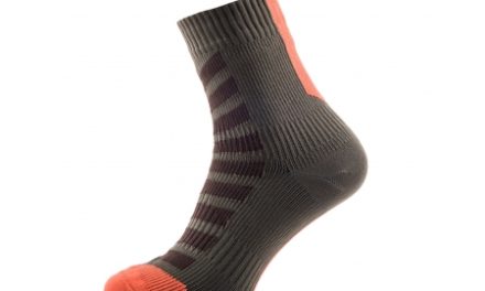 Sealskinz MTB Ankel Hydrostop – Vandtætte cykelstrømper – Grå/orange