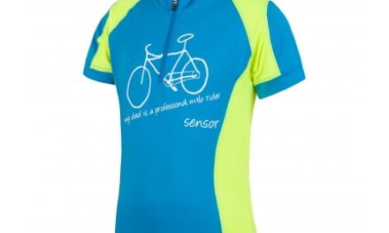 Sensor Cyklo Entry – Cykeltrøje med korte ærmer til børn – Blå/grøn