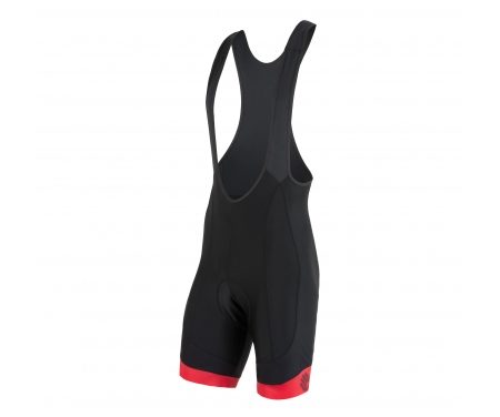 Sensor Cyklo Race – Bib shorts med pude – Sort/rød
