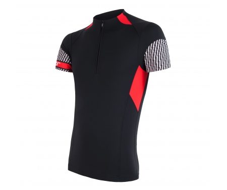 Sensor Cyklo Race – Cykeltrøje med korte ærmer – Sort med print