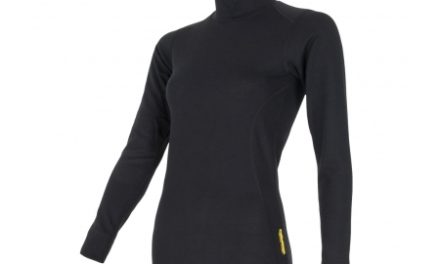 Sensor Double Face – Dame svedundertrøje med rullekrave – Sort