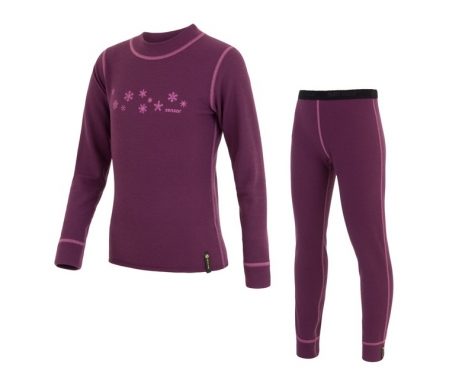 Sensor Double Face – Skiundertøj til børn – Lilla