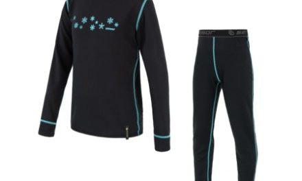 Sensor Double Face – Skiundertøj til børn – Sort