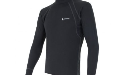 Sensor Double Face – Svedundertrøje med rullekrave – Sort