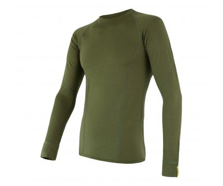 Sensor Merino Active – Merinoulds undertrøje med lange ærmer – Grøn
