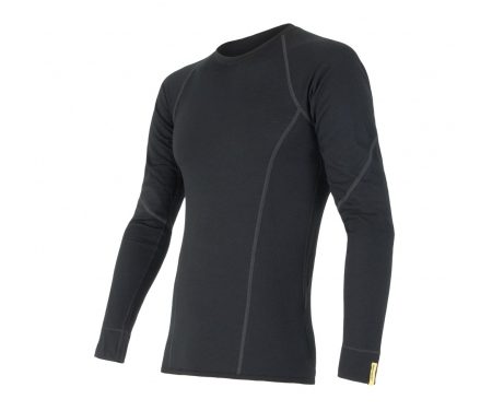 Sensor Merino Active -Sensor Merino Active – Uldundertrøje med lange ærmer – Herre – Sort