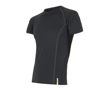 Sensor Merino Active – Uld T-shirt med korte ærmer – Herre – Sort