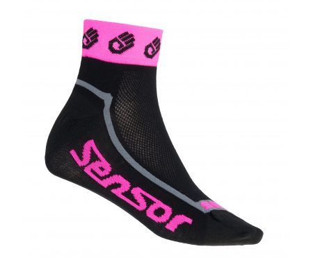 Sensor Race Lite – Cykelstrømper – Sort/pink