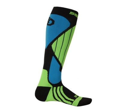 Sensor Snow Pro – Skistrømper – Sort/grøn/blå