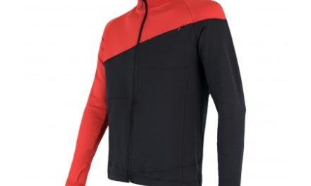 Sensor Technostretch – Thermo fleecetrøje – Sort/rød