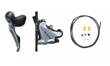 Shimano 105 STI og hydraulisk bremsegreb venstre sølv – ST-R7020L og BR-R7070F