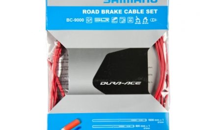 Shimano Dura Ace Bremsekabelsæt – Road Polymer – For-og bagbremsekabel komplet – Rød