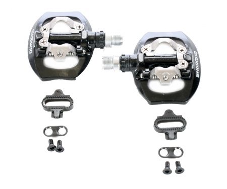 Shimano pedaler SPD PD-A530 Combi Sort – Inklusiv klamper