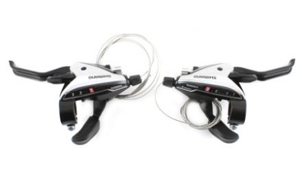 Shimano – STI grebsæt ST-EF65 – 3×8 Speed – MTB – Sølv