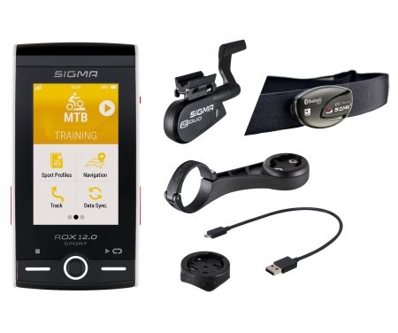 Sigma ROX 12.0 Sport Bundle – Cykelcomputer med GPS – Hvid