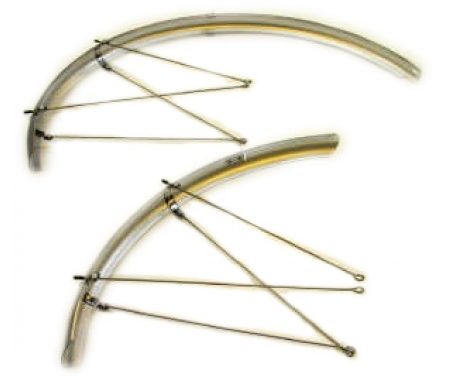 Skærmsæt 28" 44mm brede Sølv