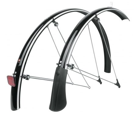 SKS Skærmsæt Bluemels 700c x 45 mm – sort – refleksstribe – inkl. stivere