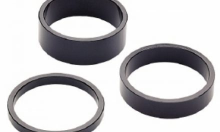 Spacer Alu 1 1/8" 5 stk Sort