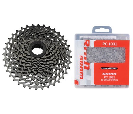 Sram sampak 10 gear – 11-36T – MTB PG-1020 kassette og PC1031 Kæde