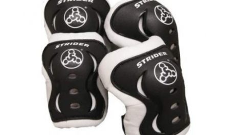 Strider beskyttelsessæt – Albue- & knæbeskytter – Sort/hvid