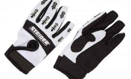 Strider cykelhandsker – Lange – Hvid/sort – Str. L (4-6 år)