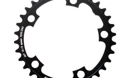 Stronglight klinge – 42 tands – ø110 – 5 huller – 9/10 speed – Zicral alu – Sort