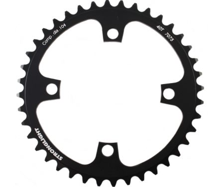Stronglight klinge – 40 tands – ø104mm – 4 huller – 10 speed – Zicral T6 Alu – Sort