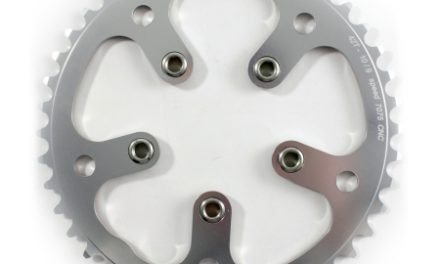 Stronglight klinge – 42 tands – ø130 – 5 huller – 9/10 Speed – Zicral alu – Sølv