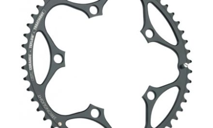 Stronglight klinge – 53 tands – ø130 – 5 huller – 10/11 speed – Zicral CT2 alu – Sort