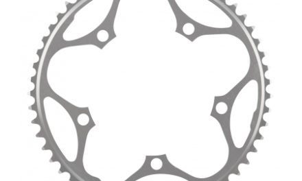 Stronglight klinge – 53 tands – ø130 – 5 huller – 9/10 speed – Dural alu – Sølv