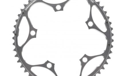 Stronglight klinge – 53 tands – ø130 – 5 huller – 9/10 speed – Zicral alu – Sølv