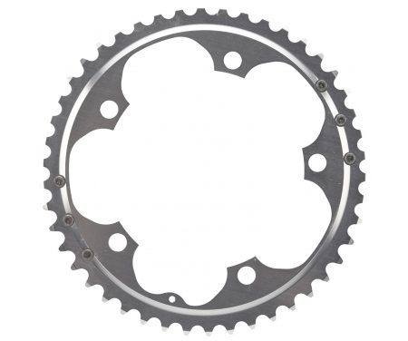 Stronglight yderklinge – 46 tands – ø130 – 5 huller –  9/10 speed – Zicral alu – sølv