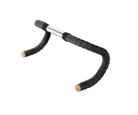 Styrbånd Brooks Sort læder m/kork styrpropper sæt