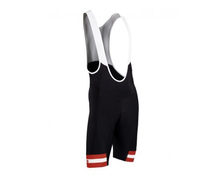 Sugoi Evolution – Bib shorts med pude – Sort/rød